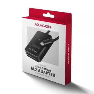 AXAGON ADM2-CM USB-C 10Gbps - M.2 NVMe & SATA SSD Adapter, USB-C 10cm Kabel