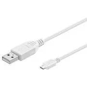 PremiumCord Kabel micro USB 2.0, A-B 20cm, weiß