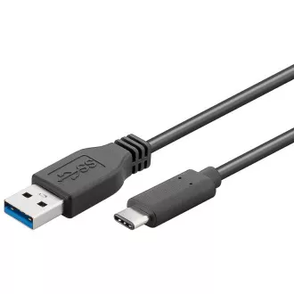 PremiumCord USB-C/Stecker - USB 3.0 A/Stecker, schwarz, 3m PremiumCord USB-C/Stecker - USB 3.0 A/Stecker, schwarz, 3m