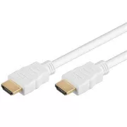 PremiumCord HDMI High Speed   Ethernet Kabel, weiß, vergoldete Stecker, 10m