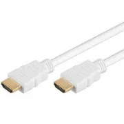 PremiumCord HDMI High Speed   Ethernet Kabel, weiß, vergoldete Stecker, 10m