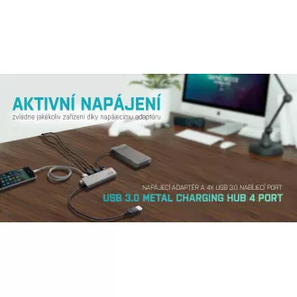 i-tec USB 3.0 Metall-Lade-HUB mit 4 Anschlüssen i-tec USB 3.0 Metall-Lade-HUB mit 4 Anschlüssen