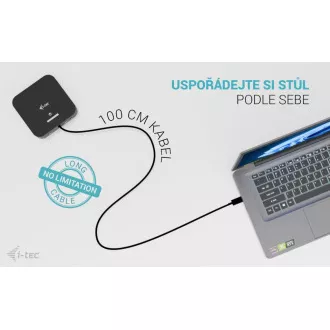 i-tec USB-C Dual HDMI Docking Station mit Power Delivery 100W   i-tec Universal-Ladegerät 100W