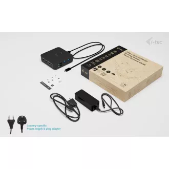 i-tec USB-C DP Dual HDMI Docking Station, Power Delivery 100W i-tec Universal-Ladegerät 100W i-tec USB-C DP Dual HDMI Docking Station, Power Delivery 100W i-tec Universal-Ladegerät 100W