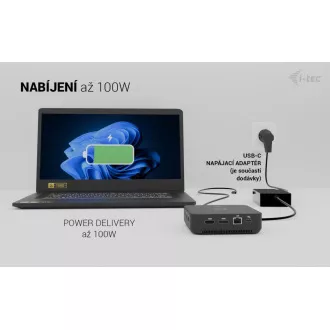 i-tec USB-C DP Dual HDMI Docking Station, Power Delivery 100W i-tec Universal-Ladegerät 100W i-tec USB-C DP Dual HDMI Docking Station, Power Delivery 100W i-tec Universal-Ladegerät 100W