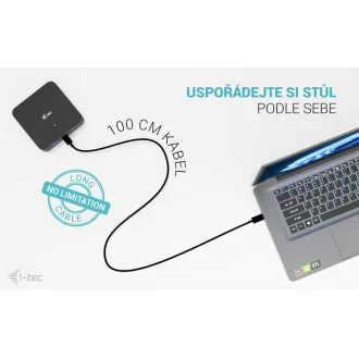 i-tec USB-C DP Dual HDMI Docking Station, Power Delivery 100W i-tec Universal-Ladegerät 100W i-tec USB-C DP Dual HDMI Docking Station, Power Delivery 100W i-tec Universal-Ladegerät 100W