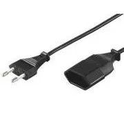 PremiumCord 230V Doppelgabel-Verlängerungskabel 2m