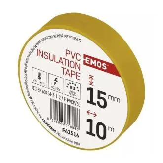 Emos PVC-Isolierband 15/10 gelb Emos PVC-Isolierband 15/10 gelb