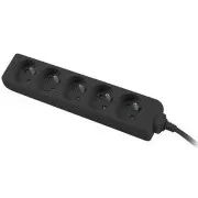 Verlängerungskabel 230V 3m 5 Steckdosen, schwarz