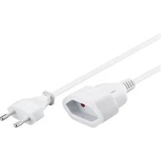 PremiumCord 230V Doppelgabel-Verlängerungskabel 5m weiß PremiumCord 230V Doppelgabel-Verlängerungskabel 5m weiß
