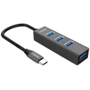 PremiumCord 5G USB Hub Typ C auf 4x USB 3.2 Gen 1