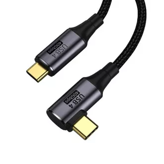 PremiumCord USB4 Gen 3x2 40Gbps 8K@60Hz 240W,Thunderbolt, 0.3m gebogen PremiumCord USB4 Gen 3x2 40Gbps 8K@60Hz 240W,Thunderbolt, 0.3m gebogen