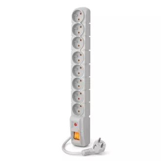 Acar S8 1,5m Kabel, 8 Steckdosen, grau Acar S8 1,5m Kabel, 8 Steckdosen, grau