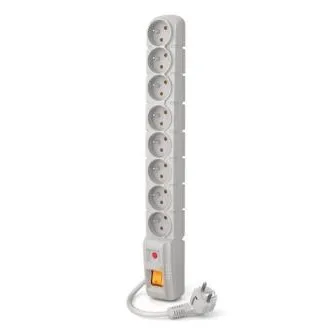 Acar S8 1,5m Kabel, 8 Steckdosen, grau