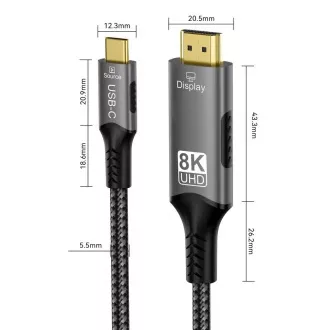 PremiumCord USB-C zu HDMI Kabel, 2m PremiumCord USB-C zu HDMI Kabel, 2m