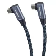 PremiumCord USB-C 2x gebogenes Kabel, 2m