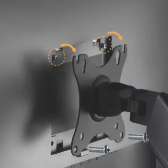 Brateck Monitorhalter LDT46-C024E zwei Arme nebeneinander mechanische Feder