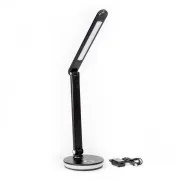 Platinet PDL400RGBB 12W dimmbare LED-Tischleuchte, Touch Control, USB-Anschluss, schwarz