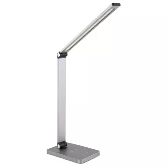 Platinet PDL888S 10W dimmbare LED-Tischleuchte, kabelloses Laden, USB-Anschluss, silber Platinet PDL888S 10W dimmbare LED-Tischleuchte, kabelloses Laden, USB-Anschluss, silber