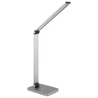 Platinet PDL888S 10W dimmbare LED-Tischleuchte, kabelloses Laden, USB-Anschluss, silber Platinet PDL888S 10W dimmbare LED-Tischleuchte, kabelloses Laden, USB-Anschluss, silber