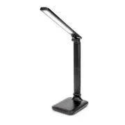 Platinet PDL194B Remus 5W dimmbare LED-Tischleuchte, Touch Control, USB-Anschluss, schwarz