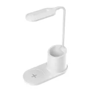 Platinet PDL1930W 3W dimmbare LED-Tischleuchte, kabelloses Laden, weiß