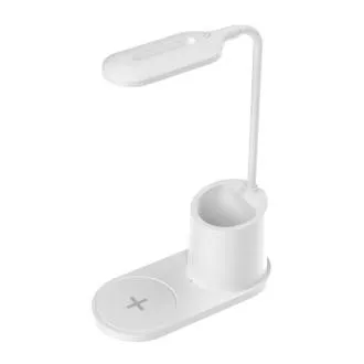 Platinet PDL1930W 3W dimmbare LED-Tischleuchte, kabelloses Laden, weiß Platinet PDL1930W 3W dimmbare LED-Tischleuchte, kabelloses Laden, weiß