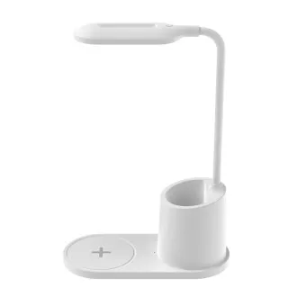 Platinet PDL1930W 3W dimmbare LED-Tischleuchte, kabelloses Laden, weiß Platinet PDL1930W 3W dimmbare LED-Tischleuchte, kabelloses Laden, weiß