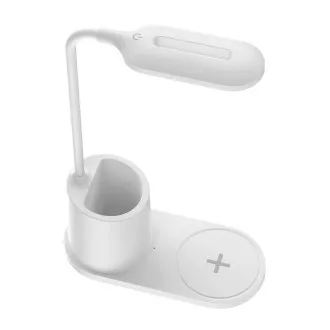 Platinet PDL1930W 3W dimmbare LED-Tischleuchte, kabelloses Laden, weiß Platinet PDL1930W 3W dimmbare LED-Tischleuchte, kabelloses Laden, weiß