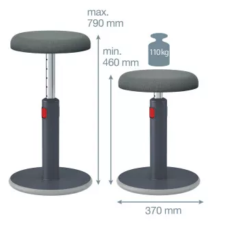 Leitz Ergo Cosy ergonomischer Balance-Stuhl, grau Leitz Ergo Cosy ergonomischer Balance-Stuhl, grau