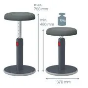 Leitz Ergo Cosy ergonomischer Balance-Stuhl, grau