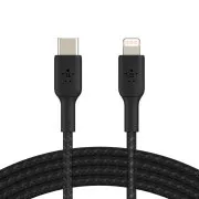 BELKIN geflochtenes Kabel USB-C - Lightning, 1m, schwarz