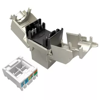 MULTIPACK 24 Stück - selbstschneidende Keystone Solarix CAT6A STP SXKJ-10G-STP-BK-SA Komponentenebene und 4PPoE