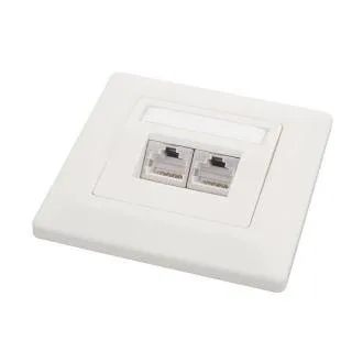 Buchse Solarix CAT6 STP 2 x RJ45 Unterputz weiß Buchse Solarix CAT6 STP 2 x RJ45 Unterputz weiß