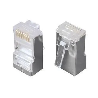 Steckverbinder 8p8c CAT5E, nicht gefaltet, STP, Draht (100 Stk.) Steckverbinder 8p8c CAT5E, nicht gefaltet, STP, Draht (100 Stk.)