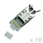 DATACOM Stecker RJ45 STP CAT7(6A) 8p8c Kabel(10Stk)