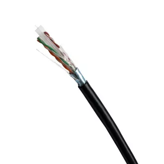 DATACOM FTP-Kabel CAT6 PE, Fca 500m Spule, schwarz, OUTDOOR