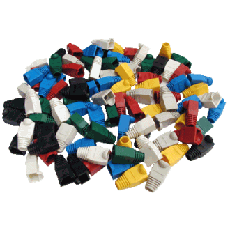 DATACOM RJ45 Schutz mit Blase WEISS (100Stk.)