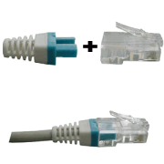 DATACOM Manschette für RJ 45 Stecker blau/weiss 100 Stück