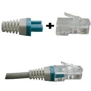 DATACOM Manschette für RJ 45 Stecker blau/weiss 100 Stück