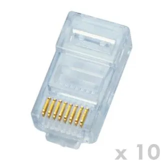 DATACOM RJ45 UTP 8p8c Cat5e Stecker 10Stück (Draht) DATACOM RJ45 UTP 8p8c Cat5e Stecker 10Stück (Draht)
