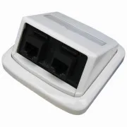 Doppelsteckdose ABB TANGO 2xRJ45 Cat5e UTP weiß,BKkeys