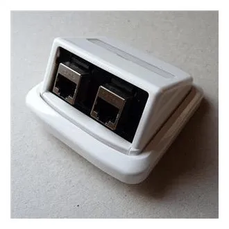 Doppelsteckdose ABB TANGO 2xRJ45 cat5e STP weiß Doppelsteckdose ABB TANGO 2xRJ45 cat5e STP weiß