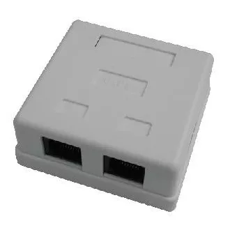 DATACOM Doppelsteckdose über Gipskarton-2xRJ45, Cat5e UTP