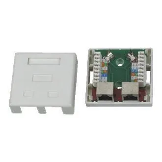 DATACOM STP Doppelsteckdose Cat5e 2 x RJ45 DATACOM STP Doppelsteckdose Cat5e 2 x RJ45