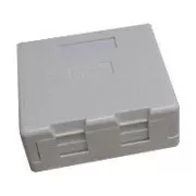 DATACOM Doppelsteckdose CAT5E UTP über Putz selbstschneidend weiß