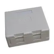 DATACOM Doppelsteckdose CAT5E UTP über Putz selbstschneidend weiß