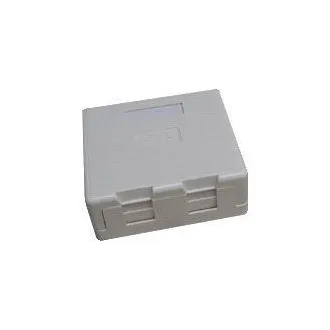 DATACOM Doppelsteckdose CAT5E UTP über Putz selbstschneidend weiß
