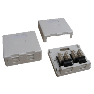 Doppelsteckdose CAT5E UTP Gipskarton (staubdicht)