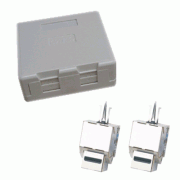 Doppelte Buchse CAT5E STP 2xRJ45 für Gipskarton Anti-Staub.